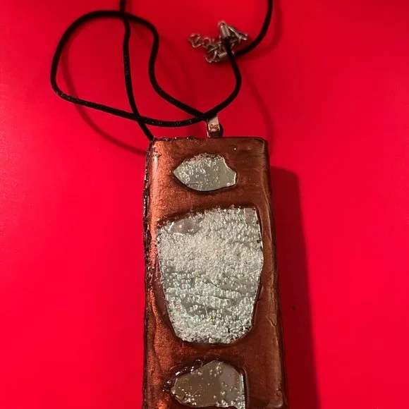 One of a Kind Seashell Boho Rare Unique Vintage Reversible Handmade Necklace - Picture 11 of 16